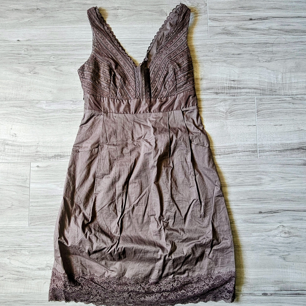 Moulinette Soeurs Mauve Lace V-Neck Chemise size 2